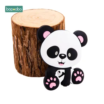 Bopoobo 5pcs Copilul Silicon jucării Teether de Calitate Alimentară Panda Masticabile Pentru DIY Lant Suzeta Jucarii Nursing Dentitie Pandantiv Produse pentru Copii 2