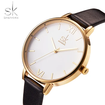 Brand de Top SK Femei Ceasuri din Piele Ceas de Aur de Lux pentru Femei Ceasuri Doamnelor Ceas cu Ceas Saat Relogio Feminino reloj mujer 2