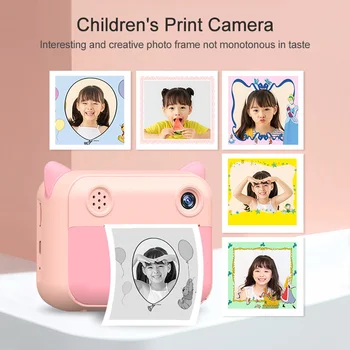 Copii Camera Imprimare Instantanee Camera Pentru Copii 1080P aparat de Fotografiat Digital Cu Hârtie Foto Jucarii Camera Copilului Ziua de nastere Cadouri pentru Copii 2