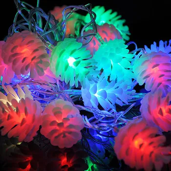 De crăciun, Conuri de Pin LED Șir de Lumini cu Baterii lanterne de Interior Decor în aer liber pentru Acasă Petrecerea de Nunta Grădină 2