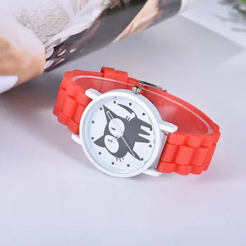 Desene animate Pisica ceasuri Femei nou de Silicon design de Brand Sport Cuarț Ceas de mână de Moda colorat Uita-Montre Femme transport gratuit 2