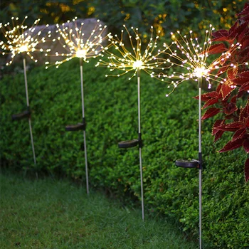 DUS Solar foc de Artificii Lumini în aer liber rezistent la apa Zână Ghirlanda 90/150 Led-uri de Lumină Șir Grădină cu Gazon, Strada Decor de Crăciun 2
