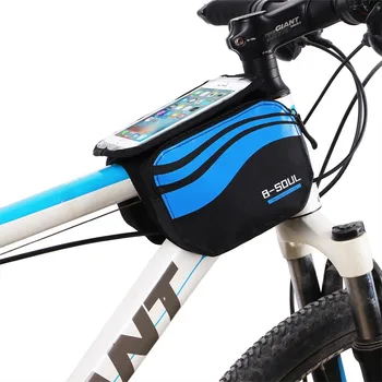 Față de bicicletă Telefon cu touch screen Sac,MTB Biciclete Rutier Ciclism Mobile cu Ecran Tactil Sac de 5.7 inch telefon Mobil Geanta Accesorii pentru Biciclete 2