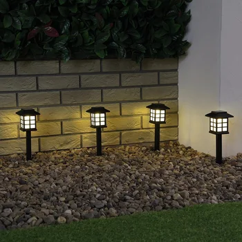Feimefeiyou 2 buc/lot china de est Felinar Stil LED-uri Impermeabil Solare Lumina de Peisaj Grădină cu Gazon, Curte Park Square Decor 2