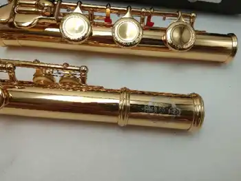 Flaut SUZUKI Intermediar Placat cu Aur Flaut Profesional Gravate Florale purtător de cuvânt Modele C-Cheie Fluiere 17 Gauri Gauri 2