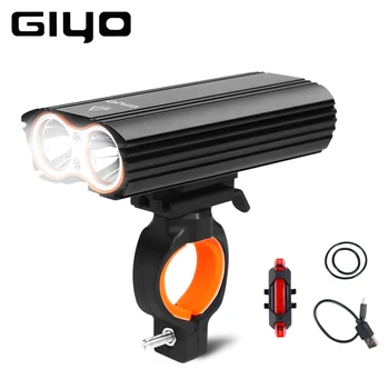 GYIO biciclete Biciclete Față de Lumină 2400Lm Faruri 2 Baterii T6 Led-uri de Lumină Bicicleta Ciclism Lampa Lanterna Lanterna Pentru biciclete Biciclete 2