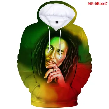 Harajuku 3d Hanorace Bob Marley Imprimare de Îmbrăcăminte pentru Bărbați Jachete de Toamnă Casual Oversiezed Hanorac Femei Hip Pop Bob Marley Topuri 2