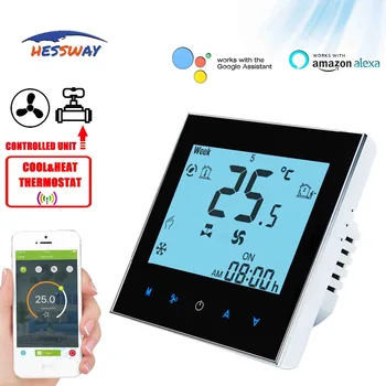 HESSWAY TUYA 2PIPE comutator de temperatura termostat WIFI pentru 0-10V proporțională integrală vavle&fan 2