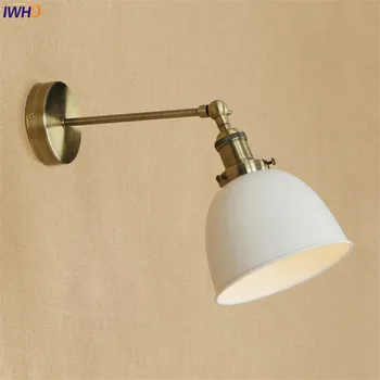 IWHD Alb Alamă Retro, Lumini de Perete Corpuri Sufragerie 4W LED Edison Scara Industrial Light Vintage Braț Lampă de Perete Lamparas 2