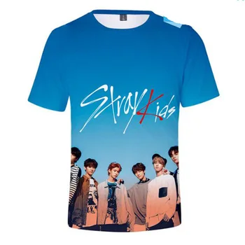 K POP KPOP fără stăpân Copii Album 3D Tricou MINHO JISUNG WOOJIN CHANGBIN FELIX StrayKids T-Shirt Femei Tricou Tricou K-POP Haine 2