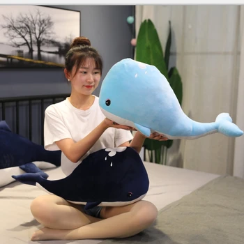 KUY Fierbinte Huggable Lovley Super Moale Rechin Uriaș de Pluș Balenă de Pluș Animale Ocean Kawaii mare Papusa Jucării de Desene animate copii de Jucarie Cadou 2