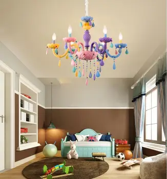 Macaron dulce de culoare lumanare pandantiv lampă restaurant lampa lampa camera copiilor fată prințesă acasă decorare becuri E14 2