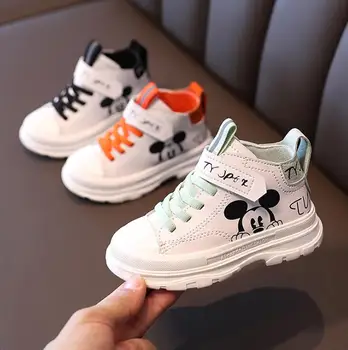 Marca Disney Pentru Copii Pantofi Pentru Copii Pentru Băieți Și Fete Din Piele Pu De Desene Animate Mickey Mouse Pentru Copii Sneaker Toddler Pantofi Sport Copii Cizme 2