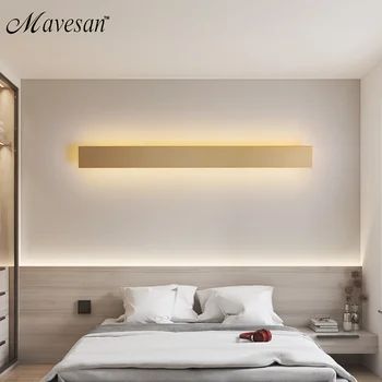 Modernă cu LED-uri Lampă de Perete pentru camera de zi Dormitor Simplu Noptiera de Interior, lămpi de Perete Acrilica Noptiera Decorative de Perete de Lumină 2
