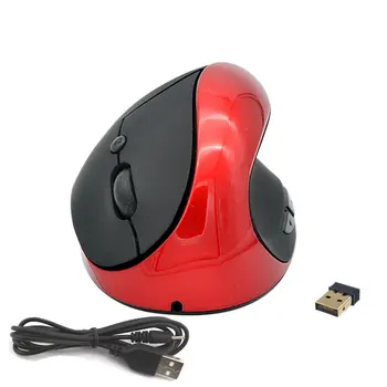 Mouse-ul fără fir Încărcare Verticală Mouse-ul 1600DPI Ergonomic Mouse Optic Vertical de Sănătate Mouse-ul a Proteja Încheietura mâinii Mouse-ul pentru Laptop Pc 2