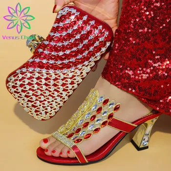 New Sosire Culoare Mov Pantofi italieni cu Saci de Potrivire Pantofi și Geantă Set Africane Seturi 2019 Sandale de Moda Pentru Petrecerea de Nunta 2