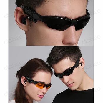 Ochelari inteligente Bluetooth Căști Polarizat ochelari de Soare 4GB MP3 Player USB Flash Disk 4G U-disk fără Fir Căști Stereo 2