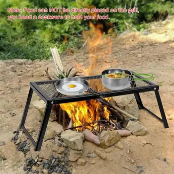 Portabil, Durabil Pliere GRĂTAR în aer liber, Mini GRĂTAR Instrument de Camping Cărbune Aragaz Petrecere de Camping în aer liber Consumabile 2