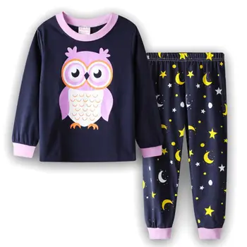 Puțin maven Pijamale Unicorn Fete pentru copii de Toamna pentru copii pijamale Animal Florale pentru Copii Pijamale pentru Fete Pijamale 2