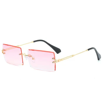 RBUDDY ochelari de Soare Femei 2020 Moda Gradient de Culoare Pătrat Femei Ochelari Vintage Supradimensionate fără ramă Fara rama Femei Ochelari de Soare 2