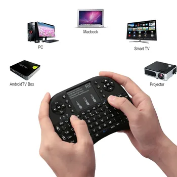 Rii Mini i8 2.4 Ghz spaniolă Tastatura Wireless Mini Mouse-ul de Aer de Fundal cu Touchpad-ul pentru Android TV Box/Mini PC 2
