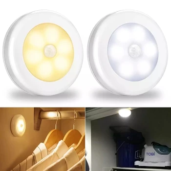 Senzor de mișcare fără Fir, Lumini de Noapte Decor Dormitor LED Lumina Detector de Perete Decorativ, Lampa Scara Dulap Cameră Culoar de Iluminat 2