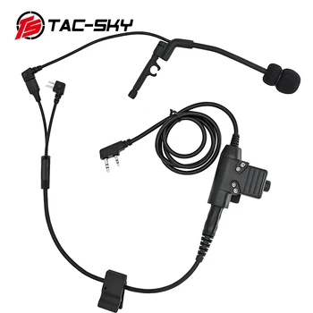 TAC-NORI cablu Y, cu comtac microfon și u94 asv, pentru tactice de anulare a zgomotului căști IPSC versiune comtac ii iii căști 2
