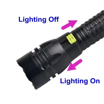 TopCom UV Profesional Scufundări Lanterna rezistent la apa IP68 390~395nm UV Lanterna Scufundari Lumina Blacklight Lanternă Subacvatică 50m 2