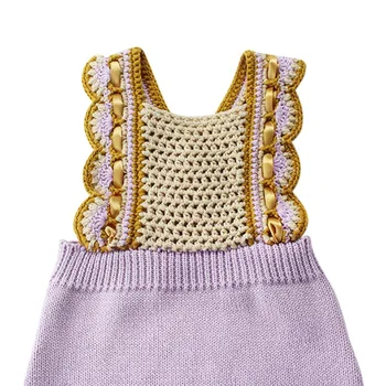 Tricotate Haine Pentru Copii Nou-Născutului Baby Girl Body De Bumbac Lucrate Manual Baieti Fata Salopeta Salopete Haine De Copii-Fete 2