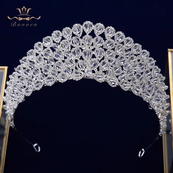 Uimitoare Mirese Placat Cu Cristale Coroane, Diademe Mirese Headpieces Nunta Accesorii De Par 2