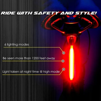USB Reîncărcabilă Lumina Bicicleta Ciclism LED Stop Impermeabil Bicicleta Fata-Spate, Coada Lumina Farurilor din Spate Lampă de Avertizare Luz Bicic 2