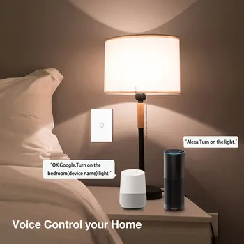 Wifi Inteligent Întrerupător Geam Ecran Touch Panel de Control Vocal Wireless Perete lucra cu Alexa Google Casa Tuya de viață inteligentă acasă 2
