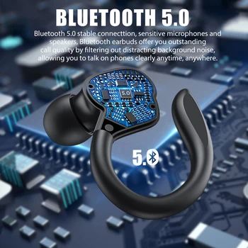 Wireless Căști Bluetooth V5.0 TWS Căști fără Fir Bluetooth LED Cu 2600mAh Power Bank Căști Cu Microfon 2