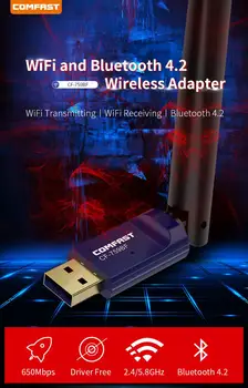 Wireless de 5 ghz Wifi Adaptor 600Mbps Dual Band 6dbi Antena USB 802.11 AC Calculator PC Bluetooth 4.2 Transmițător Receptor Card wi-fi 2