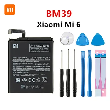 Xiao km Orginal BM39 3350mAh Baterie Pentru Xiaomi 6 Km 6 Mi6 BM39 de Înaltă Calitate Telefon Înlocuire Baterii +Instrumente 2
