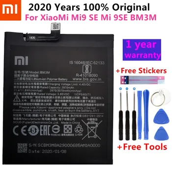 Xiao km Orginal BM3M baterie 3070mAh Pentru Xiaomi 9 Se Mi9 SE Mi 9SE BM3M de Înaltă Calitate Telefon Înlocuire Baterii +Instrumente 2