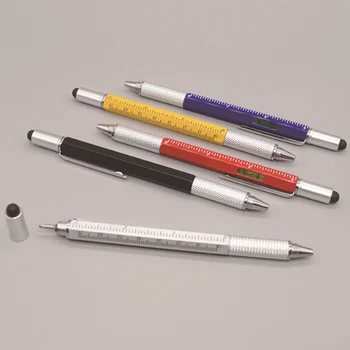 10buc/lot 6 in 1 Aluminiu Instrument Pen Șurubelniță Conducător cu Telefon Mobil Touch Pen-Instrument de Metal Pix Șurubelniță 3