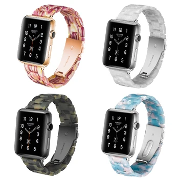 18 culori italiană Rășină Trupa pentru APPLE Watch 5 4 3 44MM/42MM Iwatch 40mm 38mm brățară Brățară Ceramică Curea Apple Watch Watchband 3