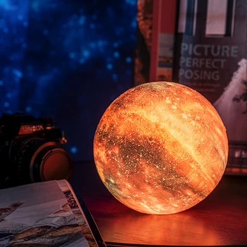 2019 Nouă Navă de Imprimare 3D Galaxy Lampa Ca Luna Lampă cel Mai bun Lumini de Crăciun Noaptea Lumina În Cameră Star Moon Light Decor 3