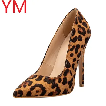 2020 Sexy Femei Pompe de Primăvară/Toamnă tocuri Ascuțite Toe leopard de sex Feminin Nunta Pantofi Sexy, pantofi cu Toc pentru Femei Pompe 3