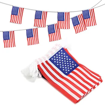 20buc Steagul American String americii statele UNITE ale Americii Bunting Banner Mic NE-Steaguri, Bannere 14*21CM Decor Realimentare Pavilion kw41 3
