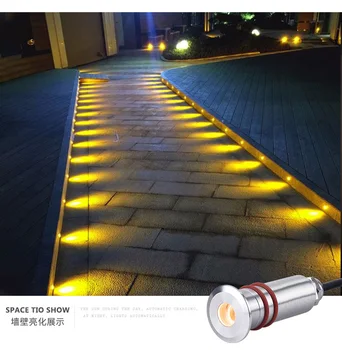 22mm Mini LED Patio Lampa Lumina DC12V forGarden Clădire Sala Hotell Villa Punte Pas Încastrat în Teren/Perete inoxidabil 304 3
