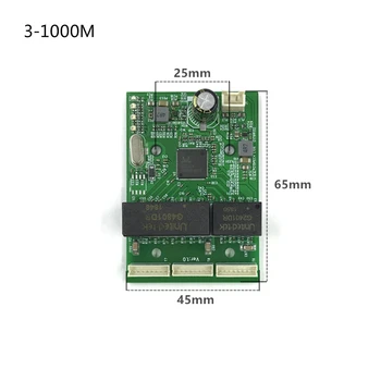 3/4port switch Gigabit module este PCBA bord 3/4port 10/100/1000m de contact port mini switch module din 5 pin cablu 3