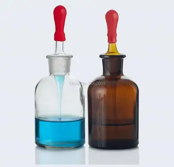 30ml 60ml 125ml Transparent Sau Maro Sticlă Flacon Picurător Dropping Reactiv Vas de Laborator de Chimie Recipient de Sticlă 3