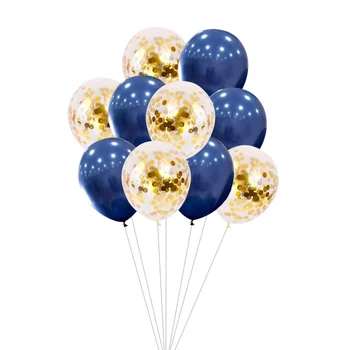 30pcs DIY Bleumarin Aur Resturi de Hârtie Balon de 12 țoli Baloane cu Confetti Roz Pentru Nunta, Ziua de naștere Petrecere Copil de Dus Provizii 3