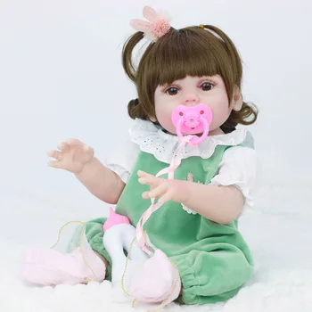 45cm Păpuși pot pipi copil bebe papusa reborn Simulare de Păpuși pentru Copii din Silicon Moale Renăscut Copilul Jucării pentru Copii pentru Fete Pentru Copii 3