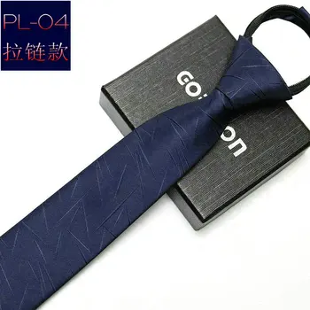 48*6 Cm Barbati Cravata de Afaceri de Rochie Formale Purta Dungi de Culori Solide cu Fermoar Cravata en-Gros Cadouri pentru Barbati Slim Skinny Tie 3