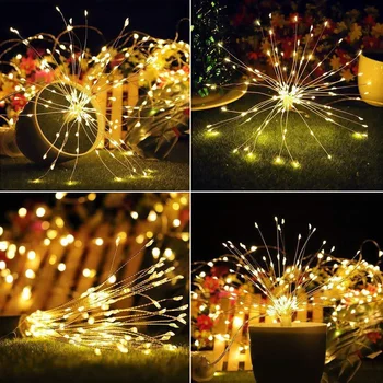 4buc de control de la Distanță Impermeabil foc de Artificii de lumină LED-uri Sârmă de Cupru Bandă Șir Lumina Pentru Decor Nunta LED-uri de Crăciun de Basm Lumina D20 3