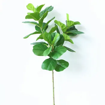 64-122cm Plastic Banyan Tree Frunze Mari Artificiale, Ramură de Copac Planta Verde rămâne Adevărat Fals Beneficiază de Frunze Pentru Petrecere Acasă Decor 3