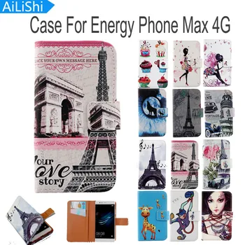 AiLiShi Flip PU Piele Caz Pentru Energy Phone Max 4G Caz de Desene animate Drăguț Vopsit Capacul de Protecție a Pielii În Stoc 3